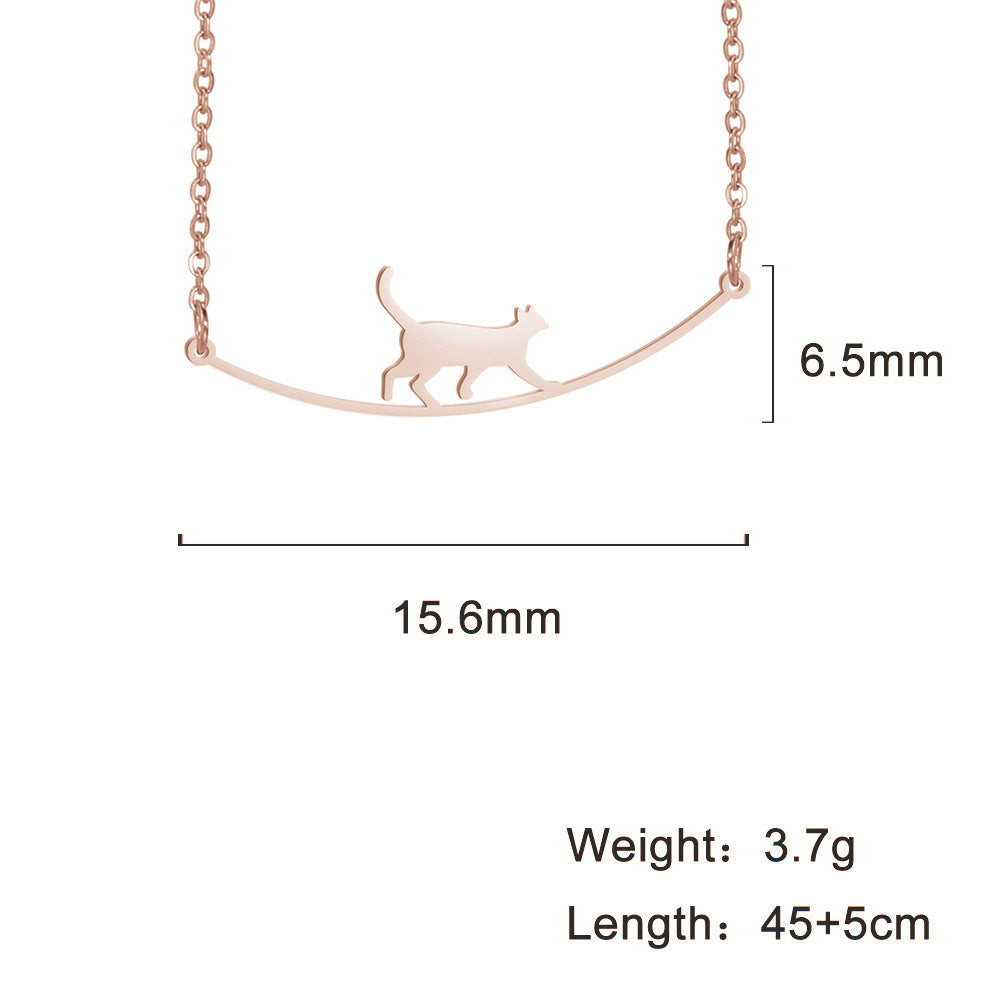 Walking Cat Necklace Gift for Her Gifts for Pet Lovers