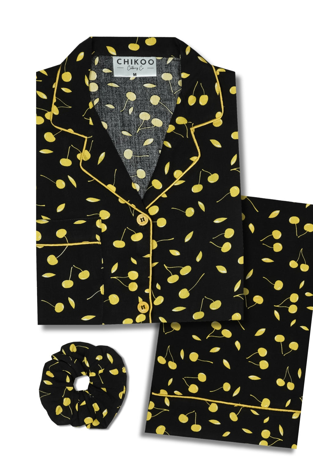 Yellow Cherry Pj Set